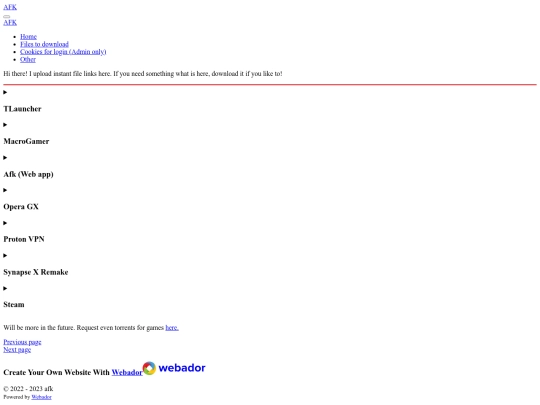 afk/filestodownload screenshot