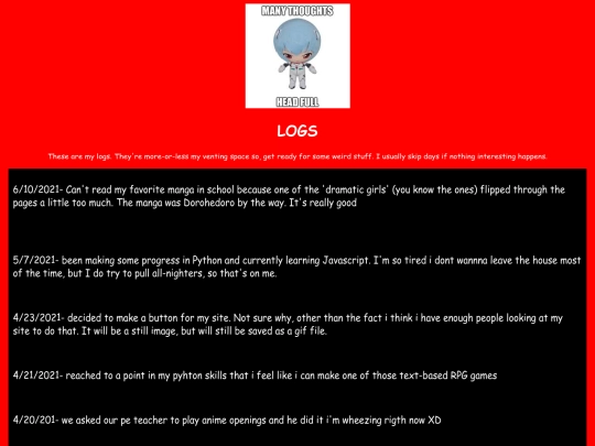 logs screenshot