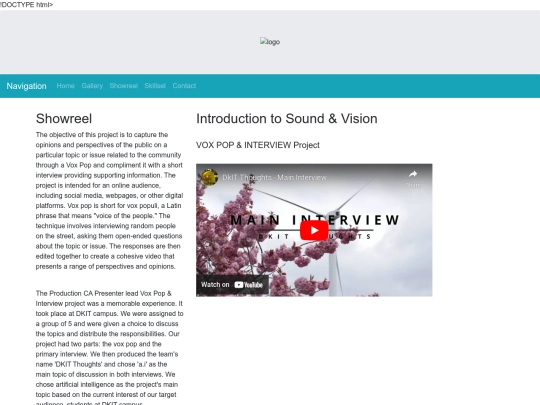 Boothstrap Web Project/showreel screenshot