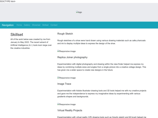 Boothstrap Web Project/skillset screenshot