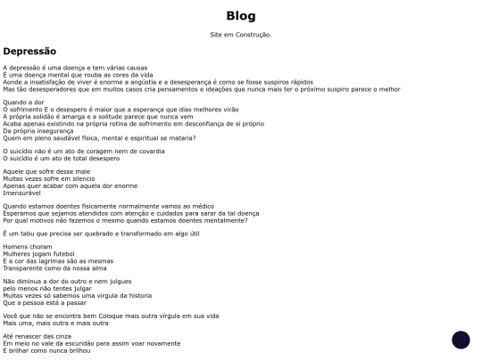 Blog screenshot