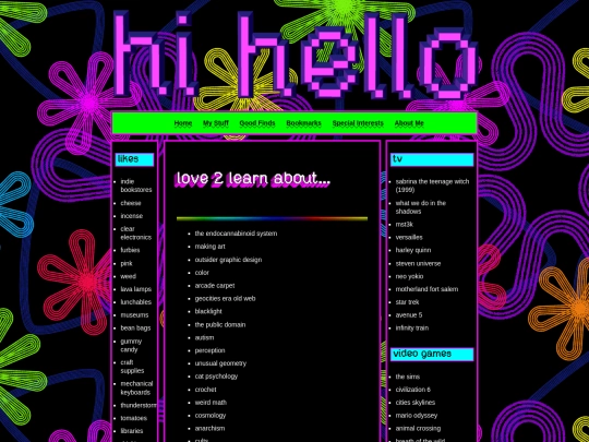 interests screenshot