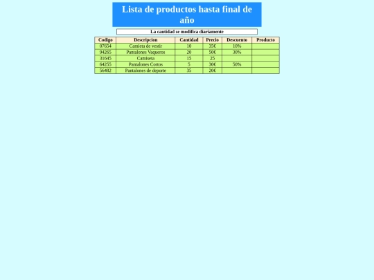 EjercicioTablas/TablaVentas/tablaventas screenshot