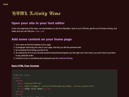 pages/html/activity screenshot