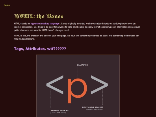 pages/html/basics screenshot