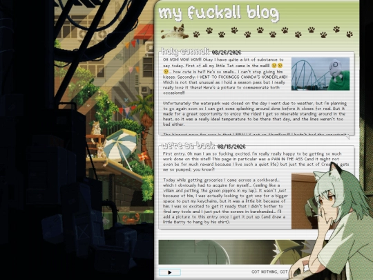 blog screenshot