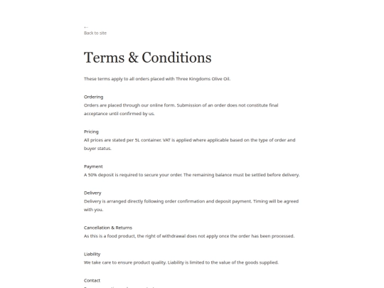terms screenshot