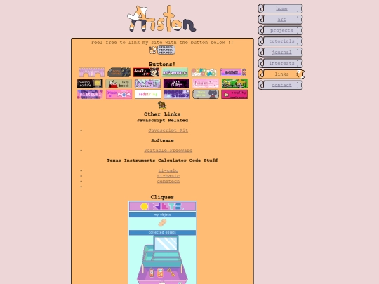 links screenshot