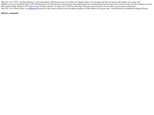 projects/piracy screenshot