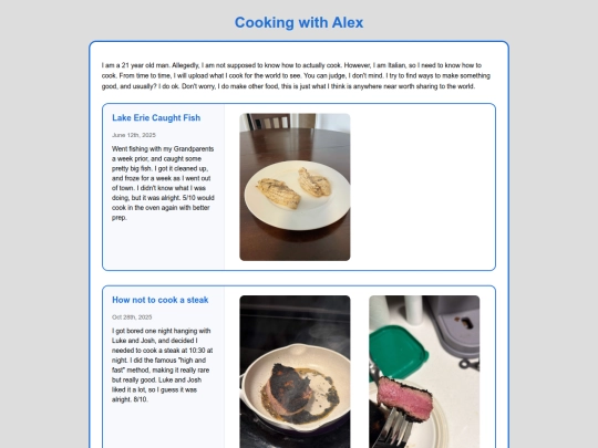 AnticsPages/cPages/CookingWithAlex screenshot