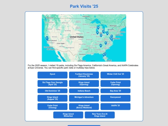 AnticsPages/pPages/ParkVisits2025 screenshot