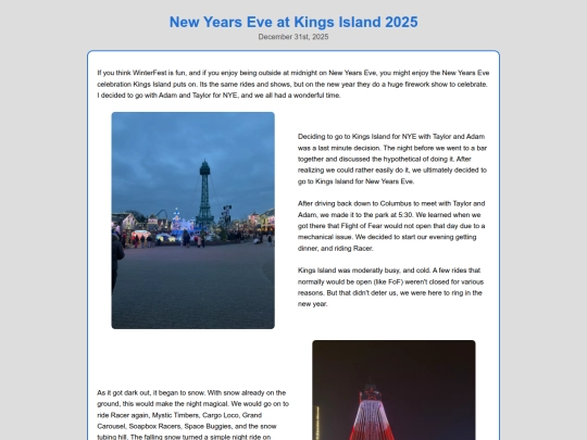 Parks/KParks/KingsIslandNYE2025 screenshot