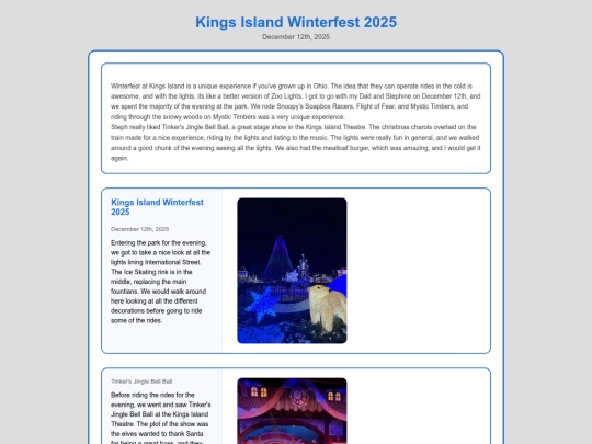 Parks/KParks/KingsIslandWinterfest2025 screenshot