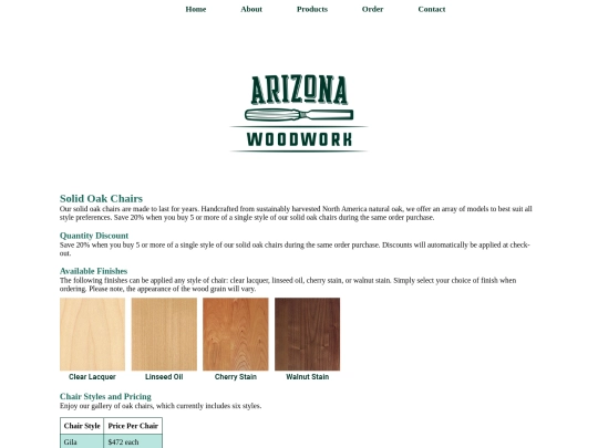 products screenshot