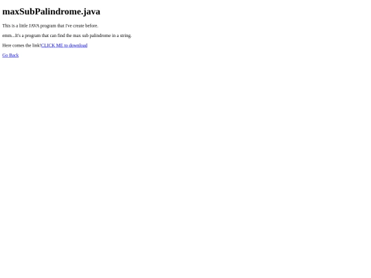 projects/maxSubPalindrome screenshot