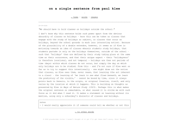 words/on-a-single-sentence-from-paul-klee screenshot