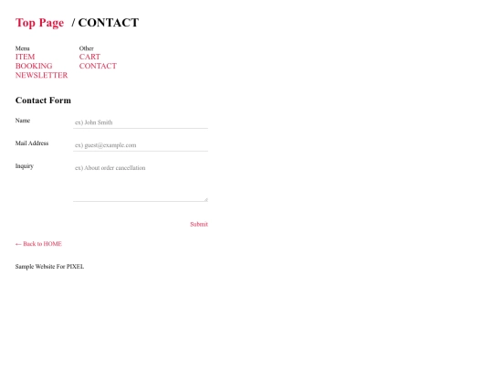 neocities-makotouyama/contact screenshot