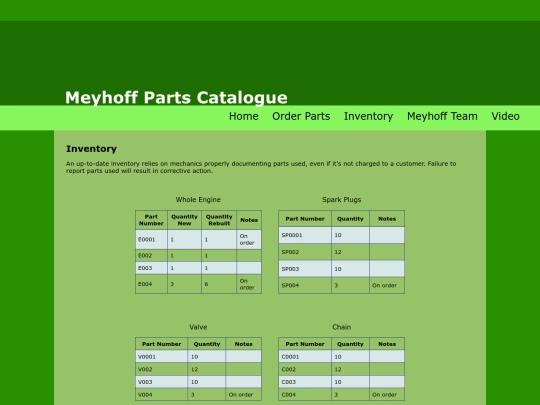 final/lookupparts screenshot