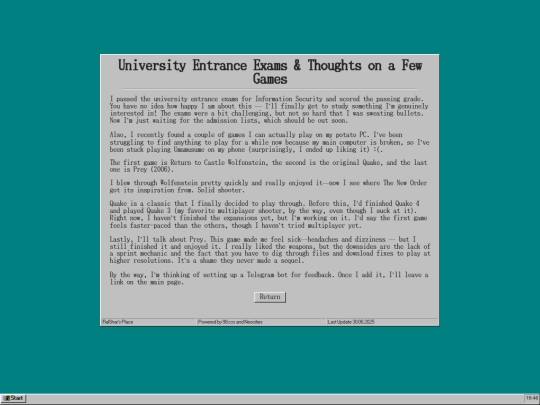 Exams screenshot