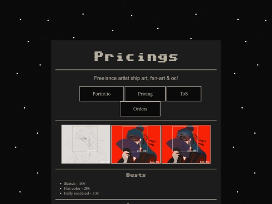 html/prezzi screenshot