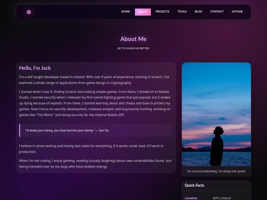 fomantic-portfolio/about screenshot