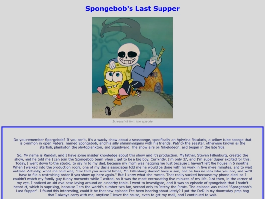SpongebobsLastSupper screenshot