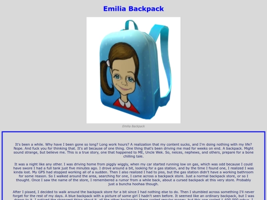 emiliabackpack screenshot