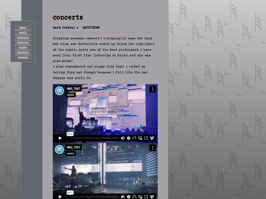 concerts screenshot