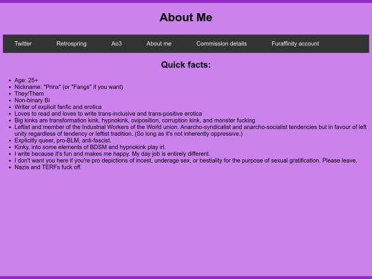about-me screenshot