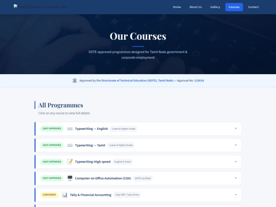 Typo/courses screenshot