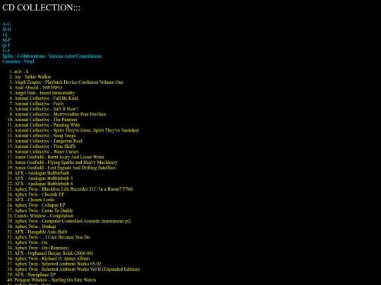 html/CDs-ABC-Order screenshot