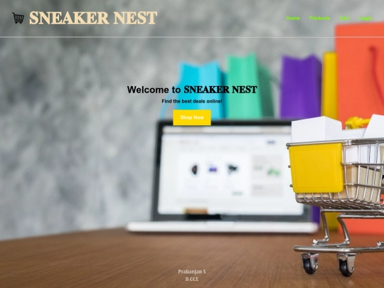 E Commerce webpage screenshot