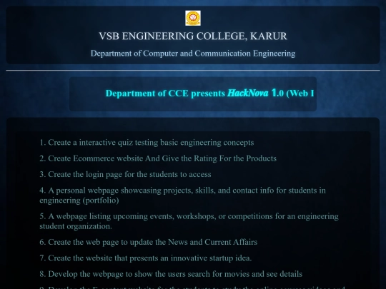 VSB - CCE/hacknova 1.0 question screenshot