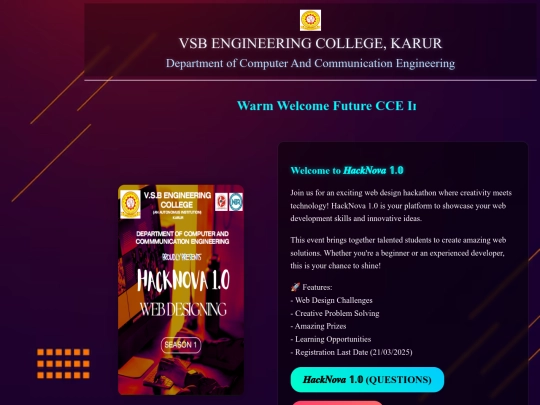 VSB - CCE/homepage screenshot