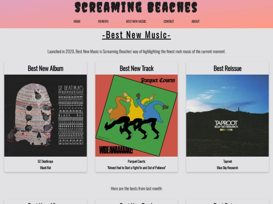 pages/bestNewMusic screenshot