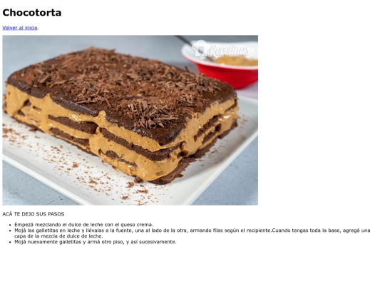 recetario/chocotorta screenshot