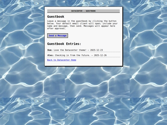 Guestbook screenshot