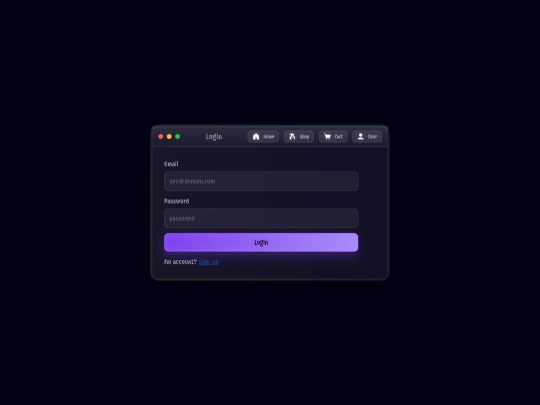 login screenshot