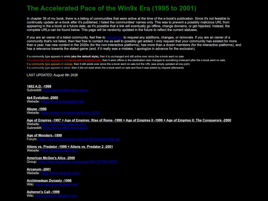 list screenshot