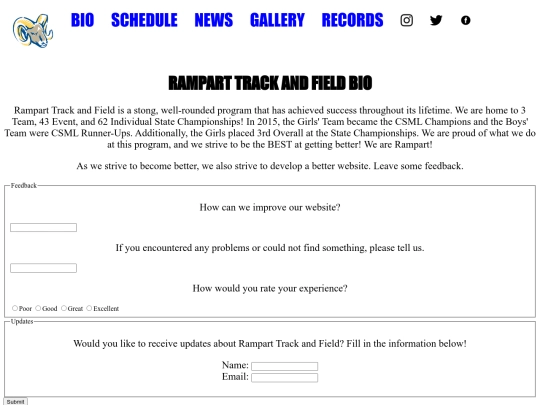 rampart-track-and-field-bio screenshot