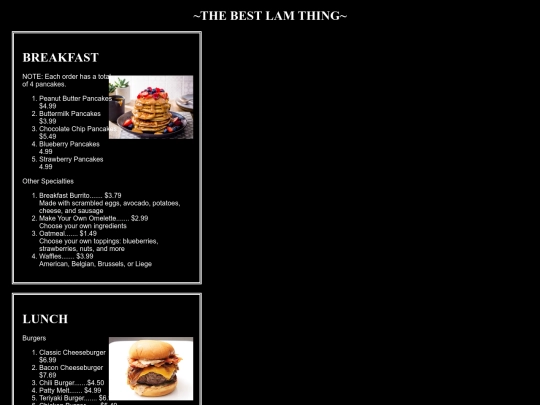 restaurantmenu screenshot