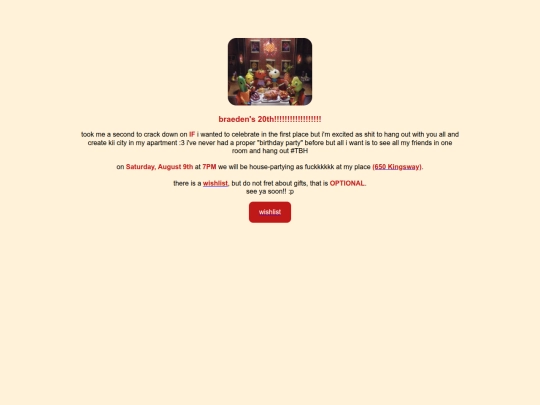 birthday-website screenshot