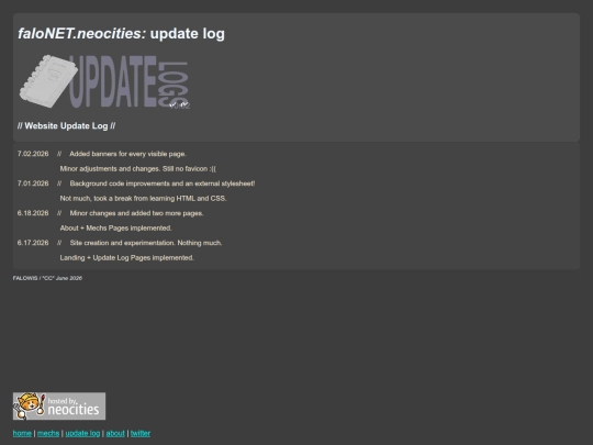 UpdateLog screenshot