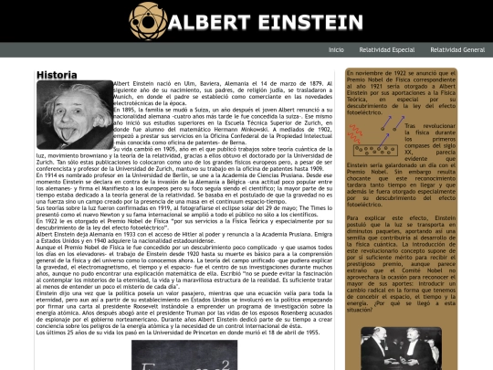 paginas-html/Albert-Einstein screenshot