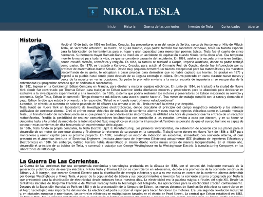 paginas-html/Nikola-Tesla screenshot