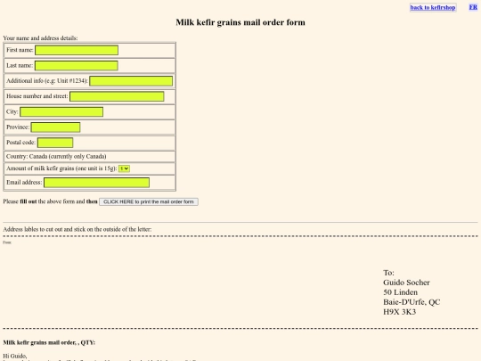 kefirshop/mail-order screenshot