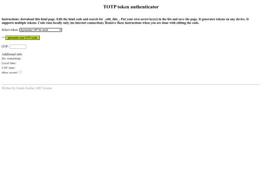 totp-web screenshot