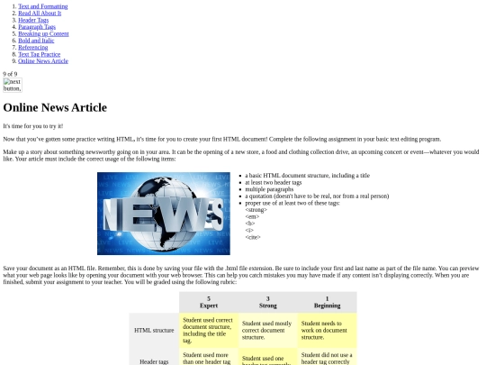index screenshot