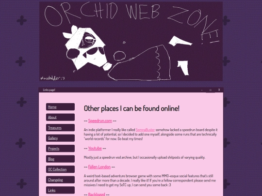 links screenshot