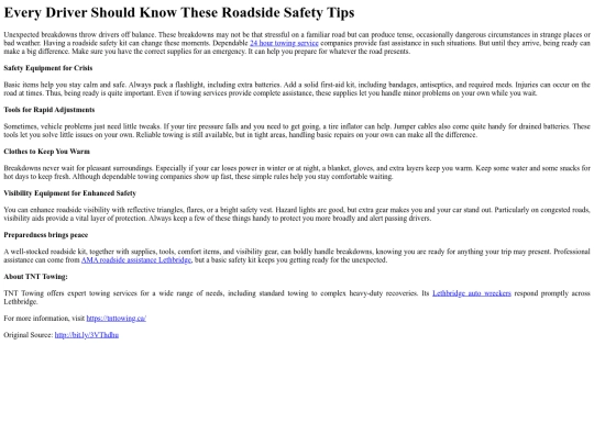 EveryDriverShouldKnowTheseRoadsideSafetyTips screenshot